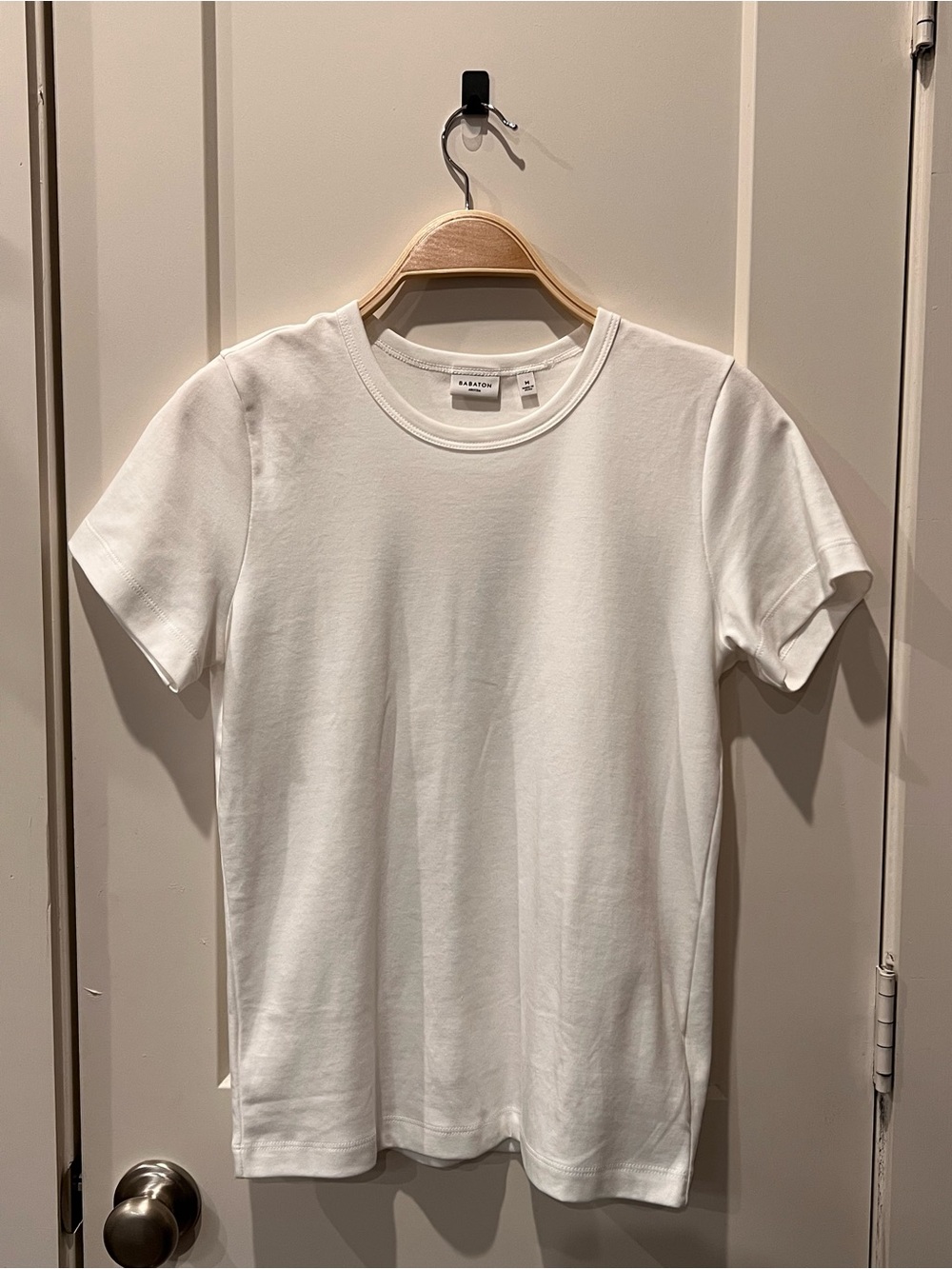 Babaton White Classic Short-Sleeve Crew Tee